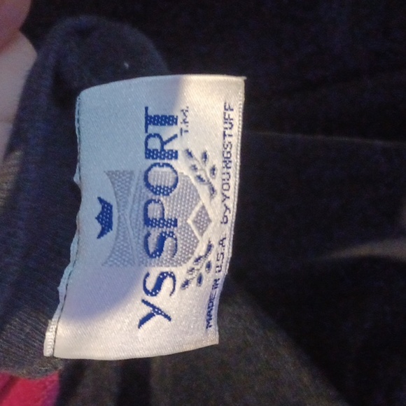 YS Sport VTG Women's Sz XL Black Pink Green Color Block Velour Lounge Sweatshirt - Picture 5 of 5